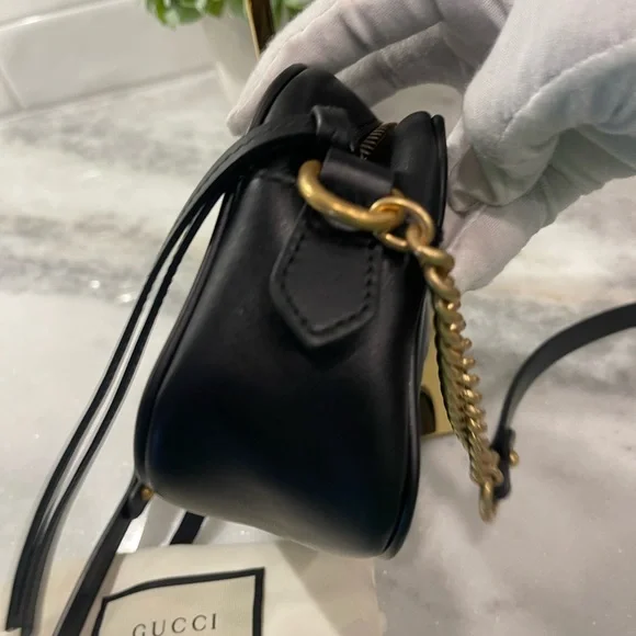 Authentic Black Gucci Marmont Mini. - Picture 5 of 9
